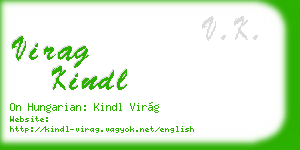 virag kindl business card